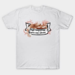 Rage Napping Leave Me Alone Cute Cat Napping T-Shirt